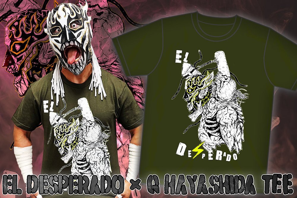エル・デスペラード×林田球 コラボTシャツ（ダークグリーン） [新日本