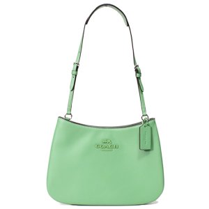 COACH】コーチ デニム スムースレザー キルティング セージ チェーン