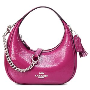 COACH】コーチ ぺブルレザー エレン ロゴ クロスボディ 三日月 ハーフ