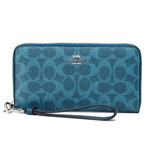 COACH】コーチ ラグジュアリー クロスグレーン レザー アコーディオン