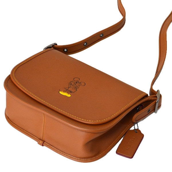 COACH】コーチ ディズニー ミッキー コラボ レザー 斜め掛け クロス