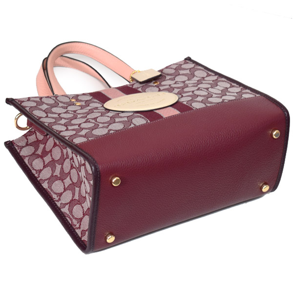 COACH】コーチ ジャガード レザー シグネチャー デンプシー キャリー