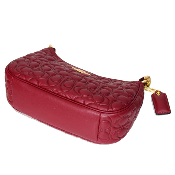 COACH】コーチ スムースレザー シグネチャー 型押し テリ ロゴ 2way