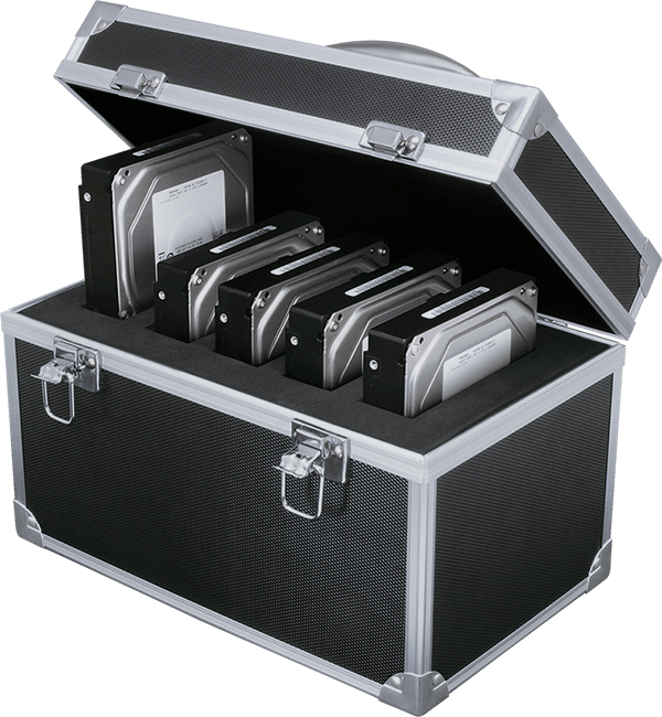 裸族のハードなケース 【3.5インチHDD×5台収納】 (CRHC-001/BK2) HDD