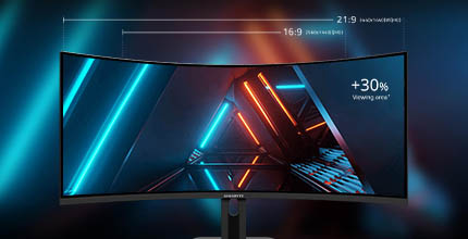 GIGABYTE G34WQC A | GIGABYTE 34型 UWQHD 曲面 ゲーミング