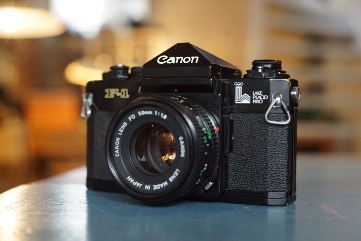 Used Canon F1 35mm SLR Camera & 50mm f1.8 Lens 
