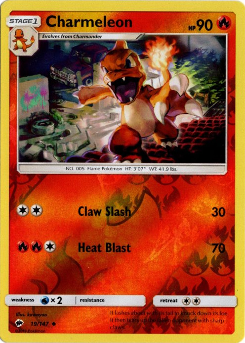 リザード 海外版 英語版 リバホロ Charmeleon - 19/147 -【Card Chicken】