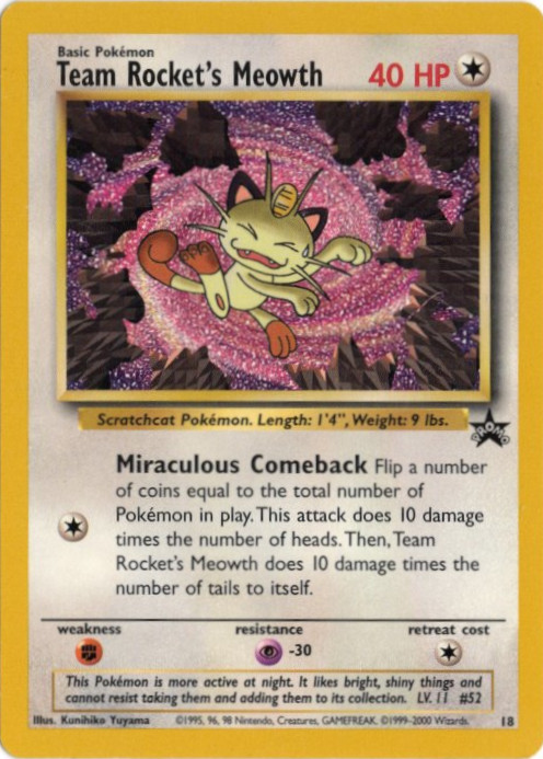 ロケット団のニャース 海外版 英語版 プロモ Team Rocket's Meowth