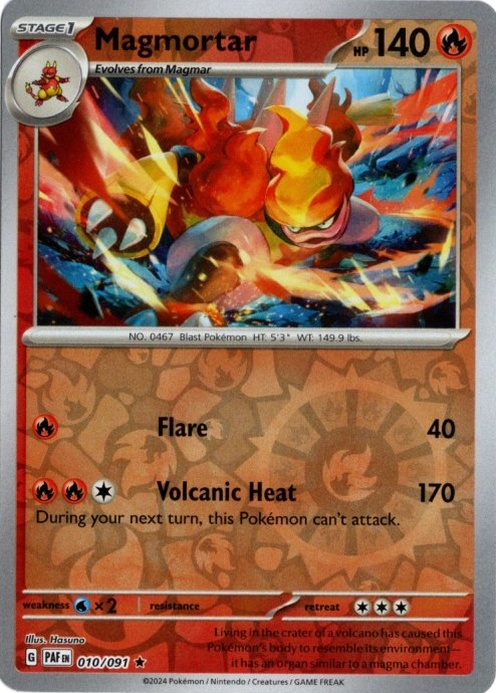 ブーバーン 海外版 英語版 リバホロ Magmortar - 010/091 -【Card