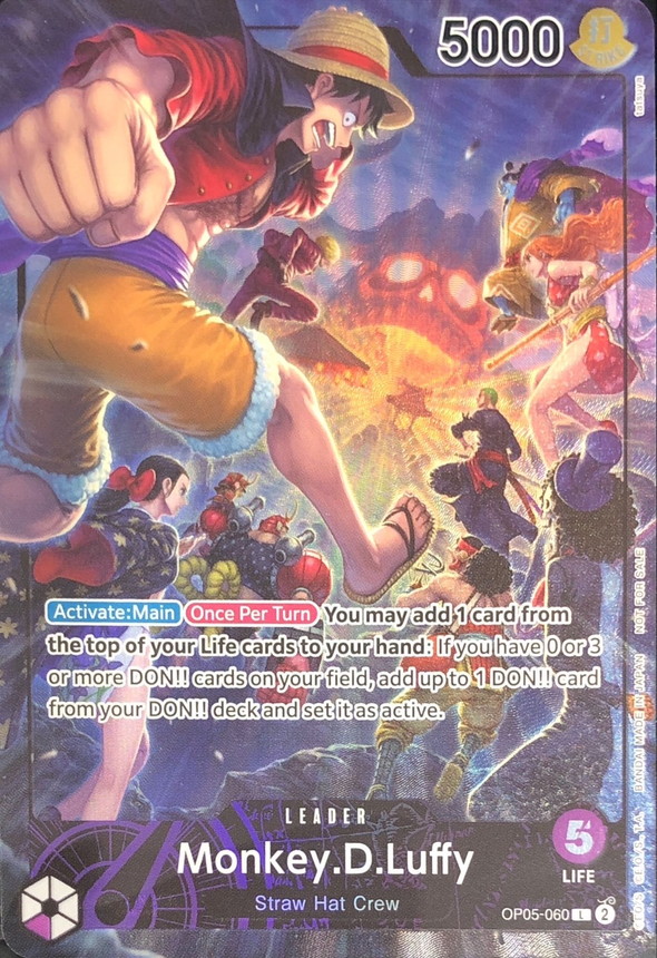 モンキー・D・ルフィ(未開封/英語版/illust:tatsuya)【L】{OP05-060