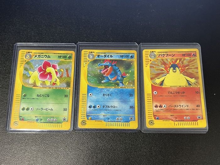 ◇3枚セット◇当選書付き メガニウム/オーダイル/バクフーン(トリプル