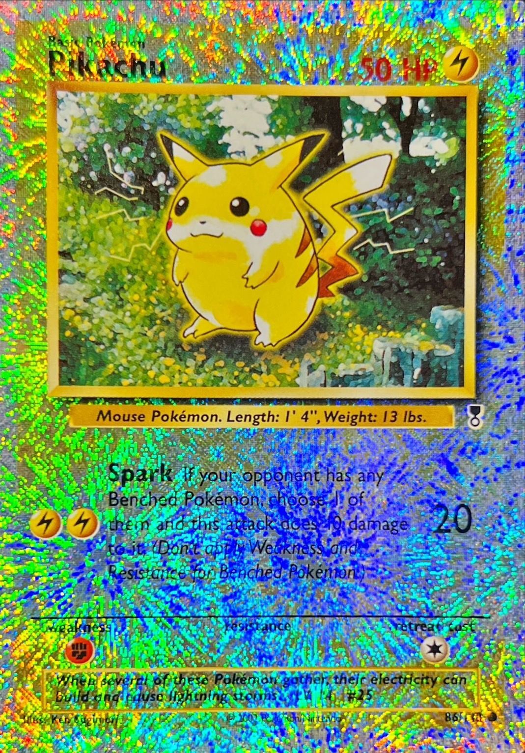 状態A-〕ピカチュウ(リバースホロ/英語版)【-】{86/110}