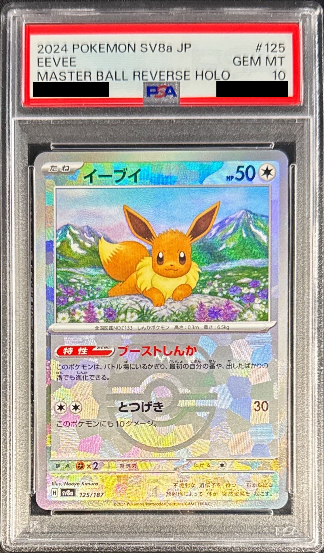 状態難/PSA10鑑定済〕イーブイ(マスターボールミラー)【-】{125/187}