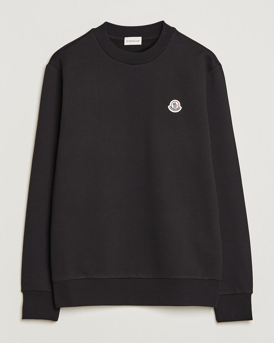 Moncler Logo Patch Sweatshirt Black at CareOfCarl.com
