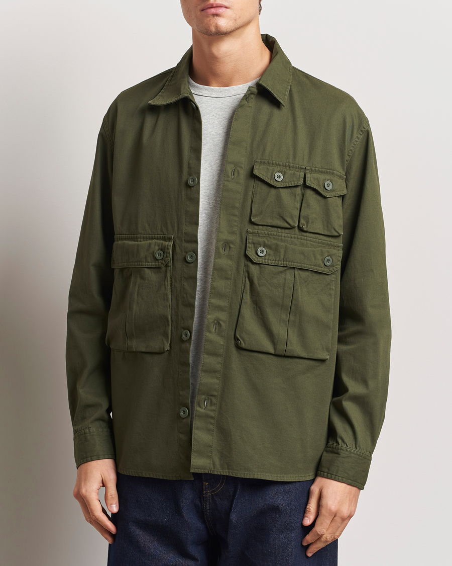 Carhartt WIP Tracker Cotton Twill Shirt Office Green at CareOfCarl.com