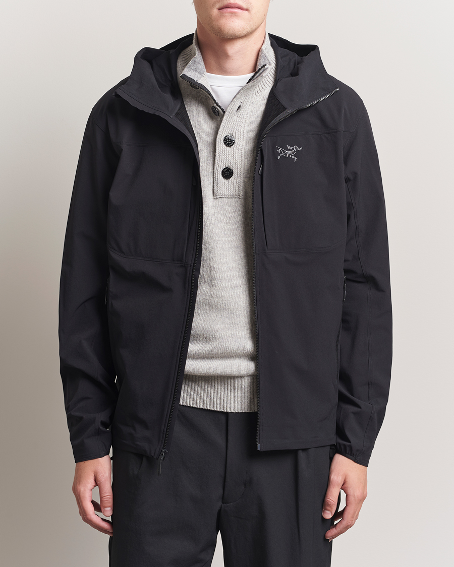 Arc'teryx Gamma Lightweight Softshell Hooded Jacket Black at