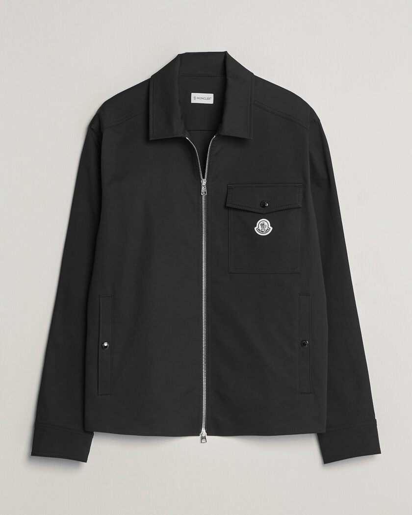 Stone Island Nylon Metal Zip Overshirt Black at CareOfCarl.com