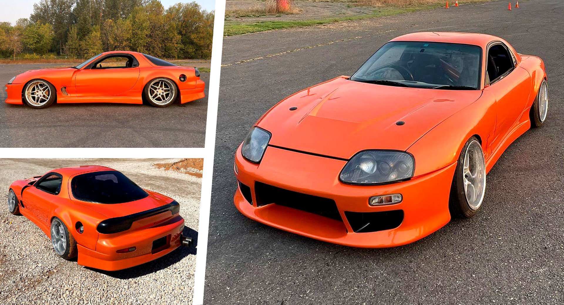 Real-Life Toyota Supra Face-Swapped Mazda RX-7 Looks Like A Glitch