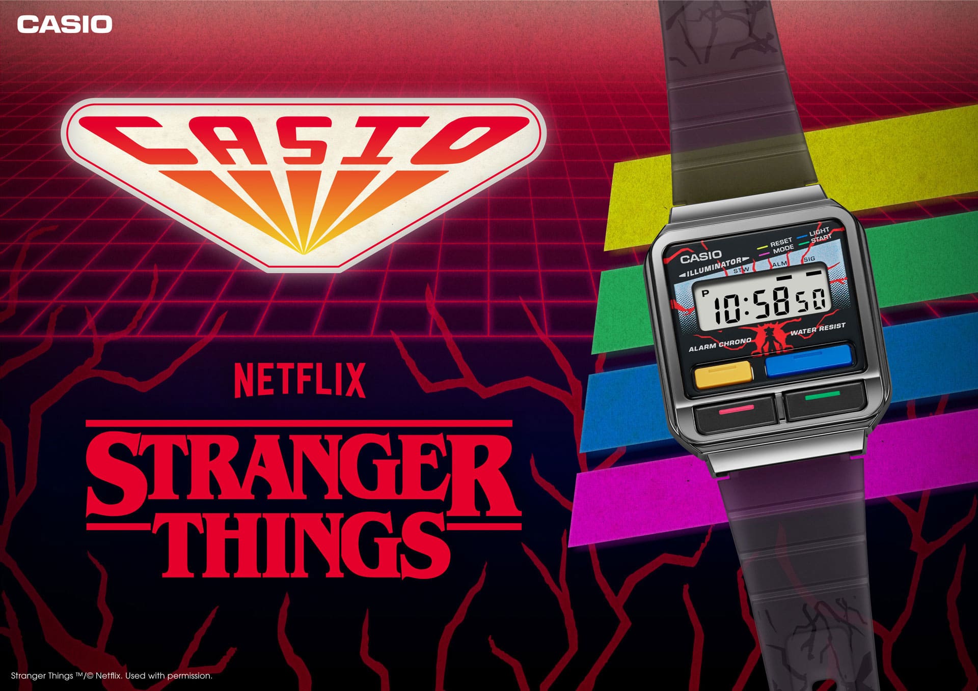 STRANGER THINGS collaboration model | CASIO