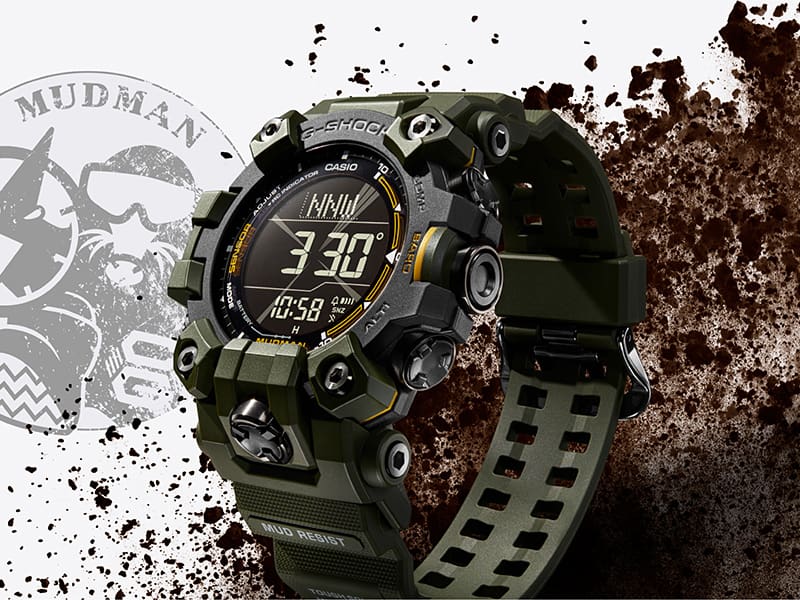 二層液晶により視認性を高めた防塵・防泥の“G-SHOCK” | CASIO