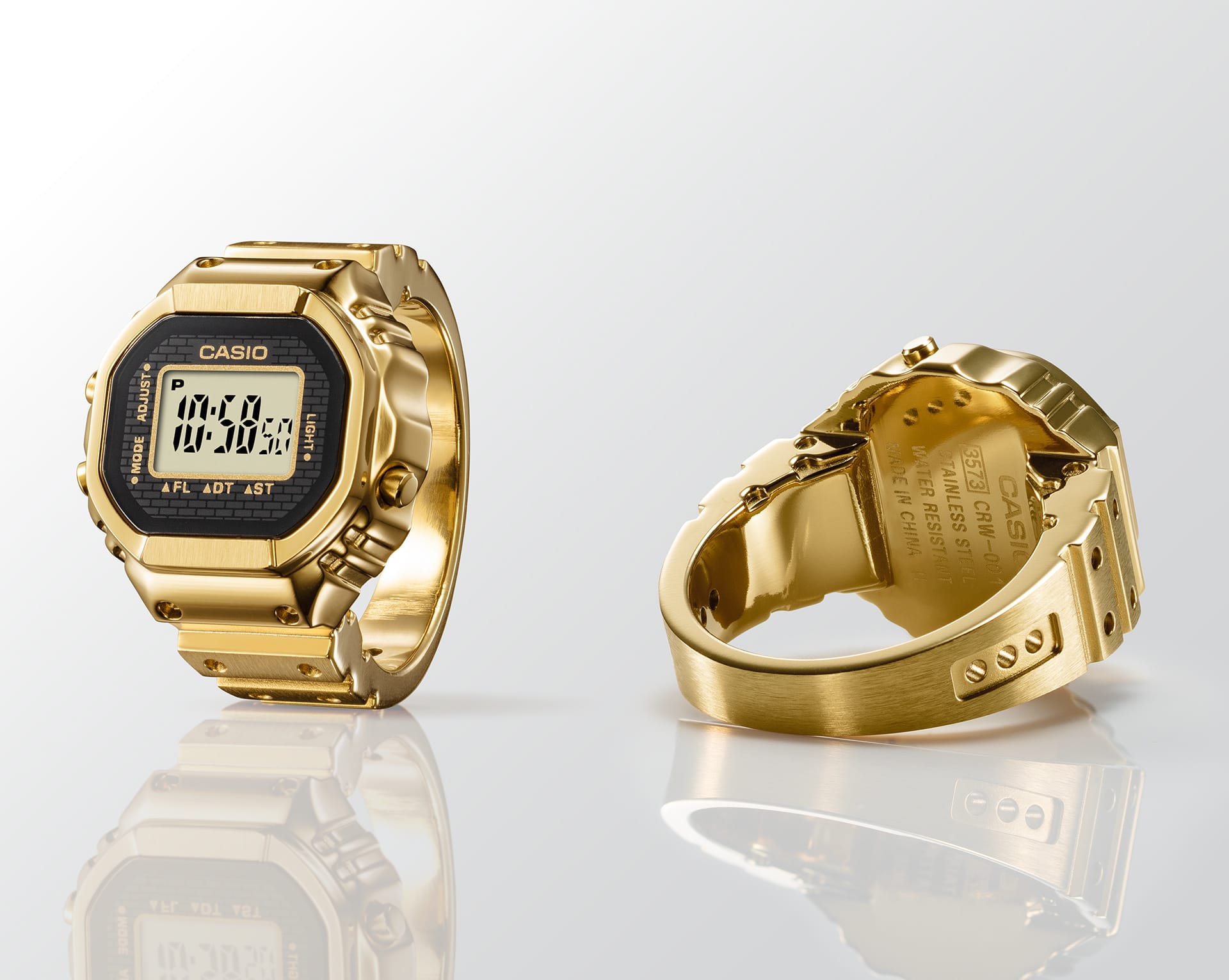 CRW001G-9 | Gold CASIO Ring Watch | CASIO