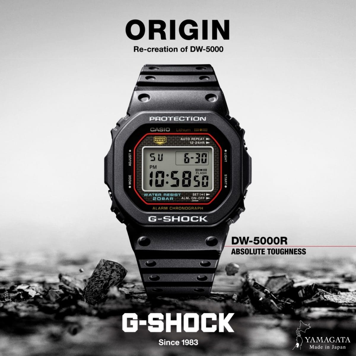 DW5000R-1A | G-SHOCK DIGITAL Black | CASIO