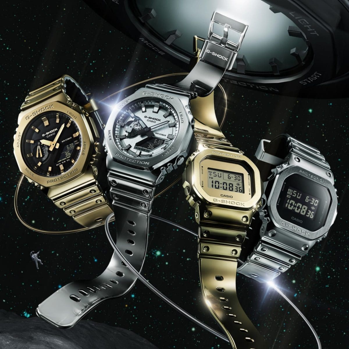 GM2100YMG-9A | Gold Watch with Silicone Watch Band | Casio