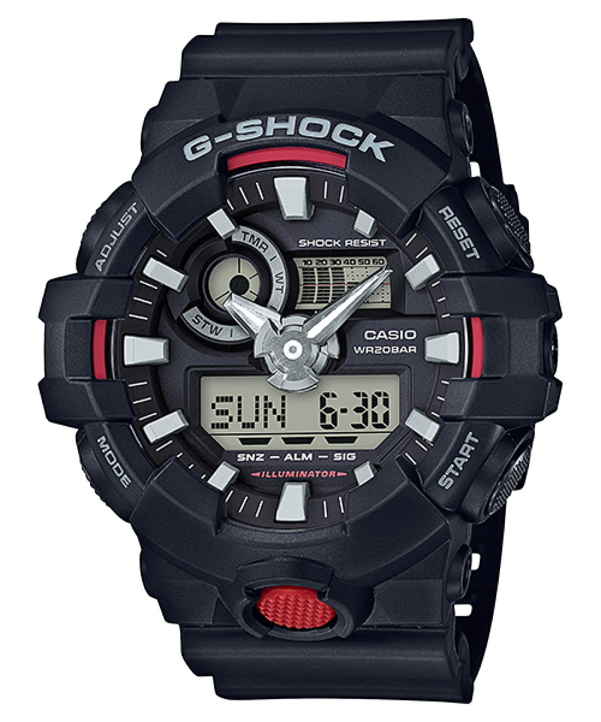 GA700-1A | Analog-Digital Black Men's Watch G-SHOCK | CASIO