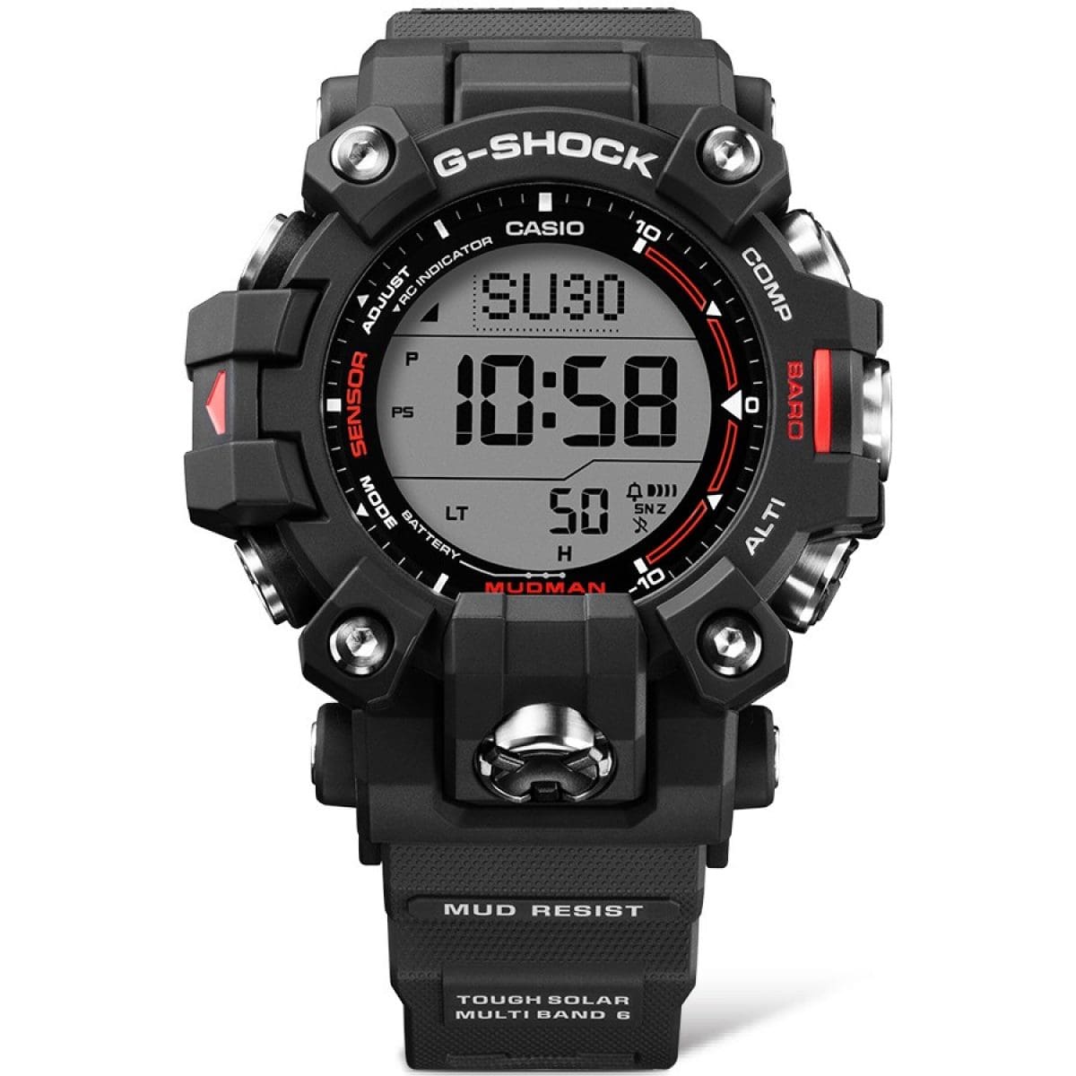 GW9500-1 | G-SHOCK Bold Black & Red Triple-Sensor Watch | CASIO