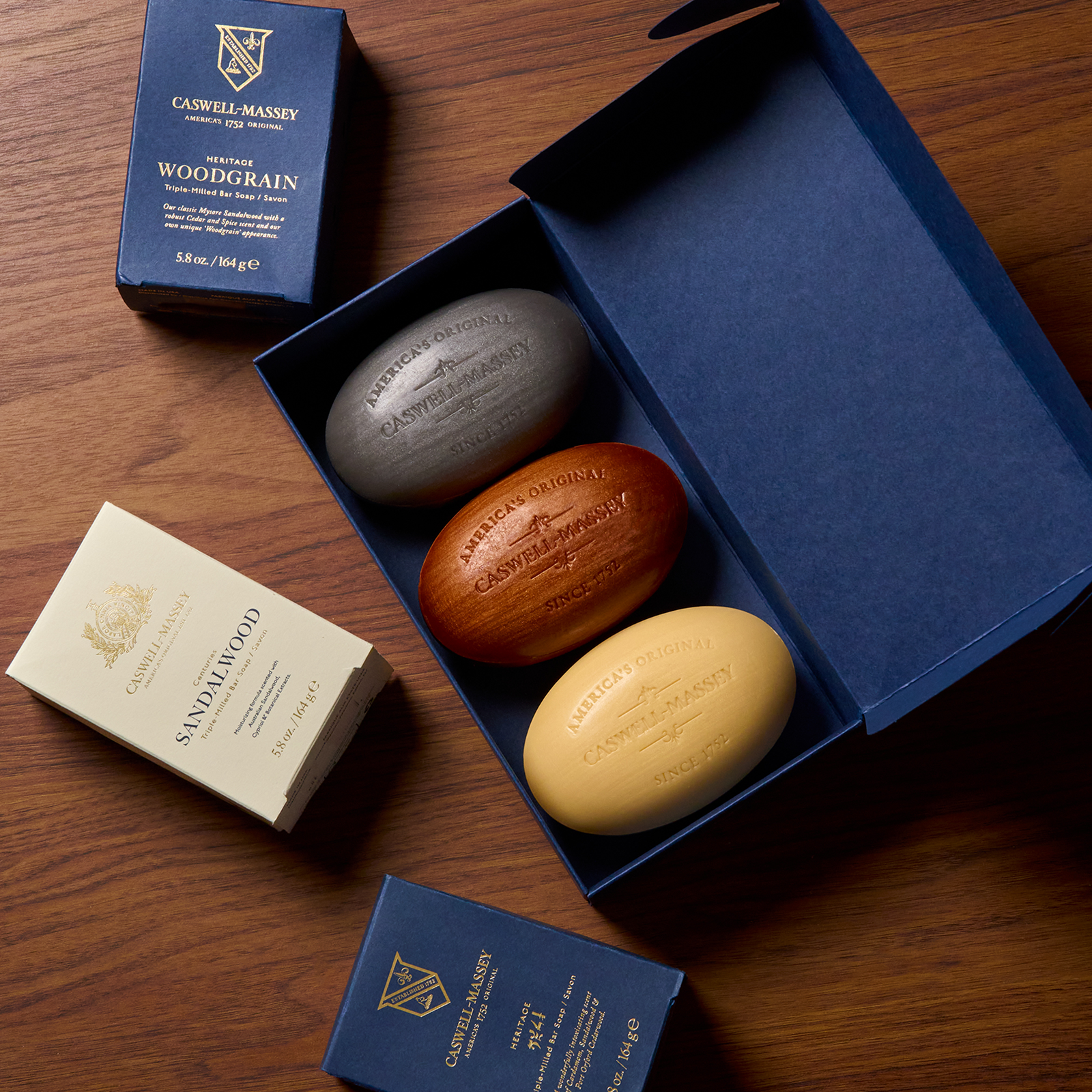 Sandalwood Explorer Soap Set | Luxury Bath Soap | Caswell-Massey®