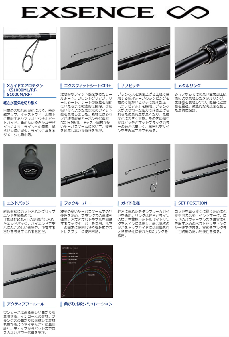 シマノ(SHIMANO) エクスセンス ∞(インフィニティ) S1000MLRF エクス