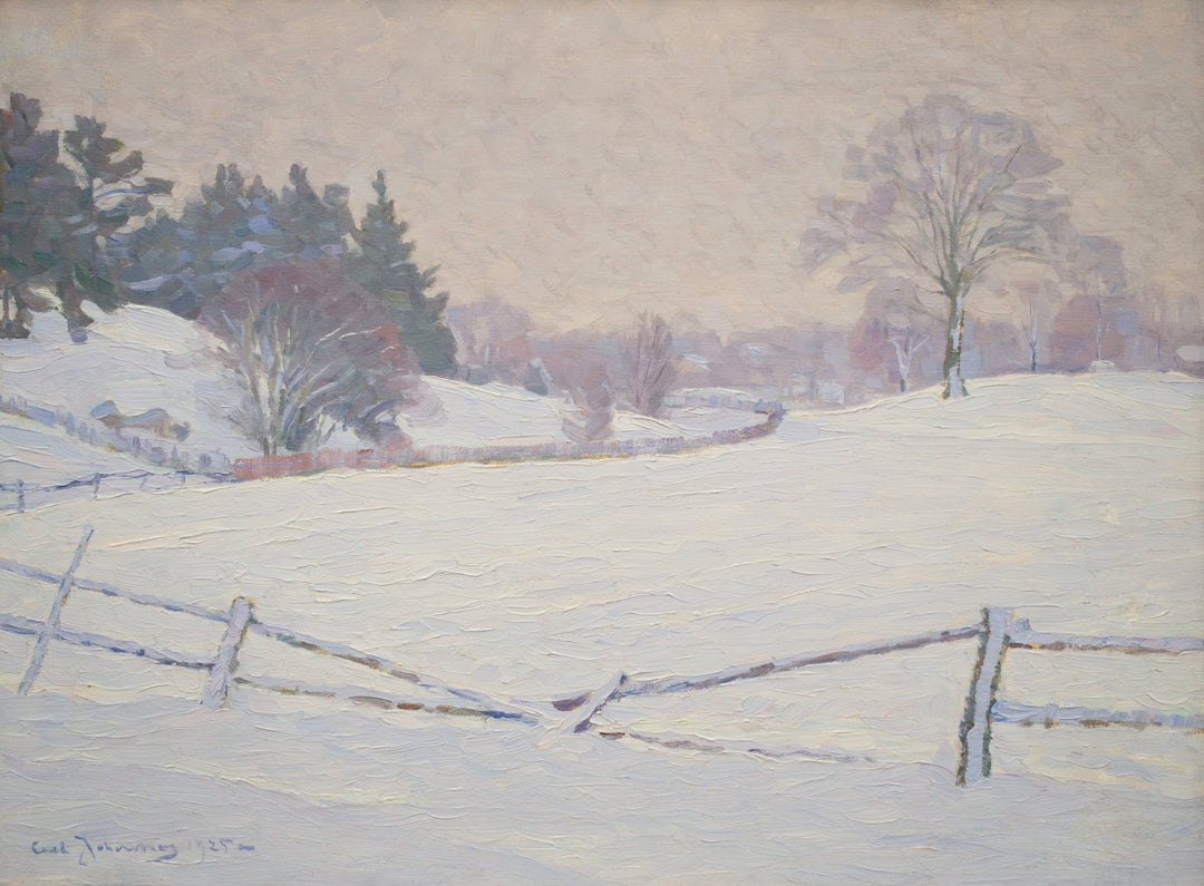 Impressionist Winter Landscape by Carl Johansson – CLASSICARTWORKS