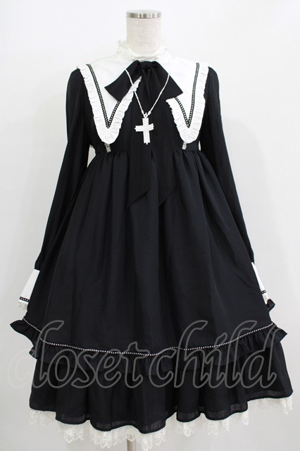 Angelic Pretty / Innocent Chorusワンピース Free ブラック H-25-11