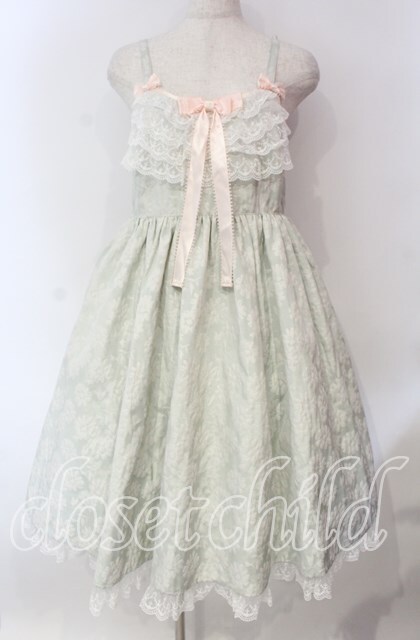 Angelic Pretty / Silky Fleurジャンパースカート ミント O-25-12-08