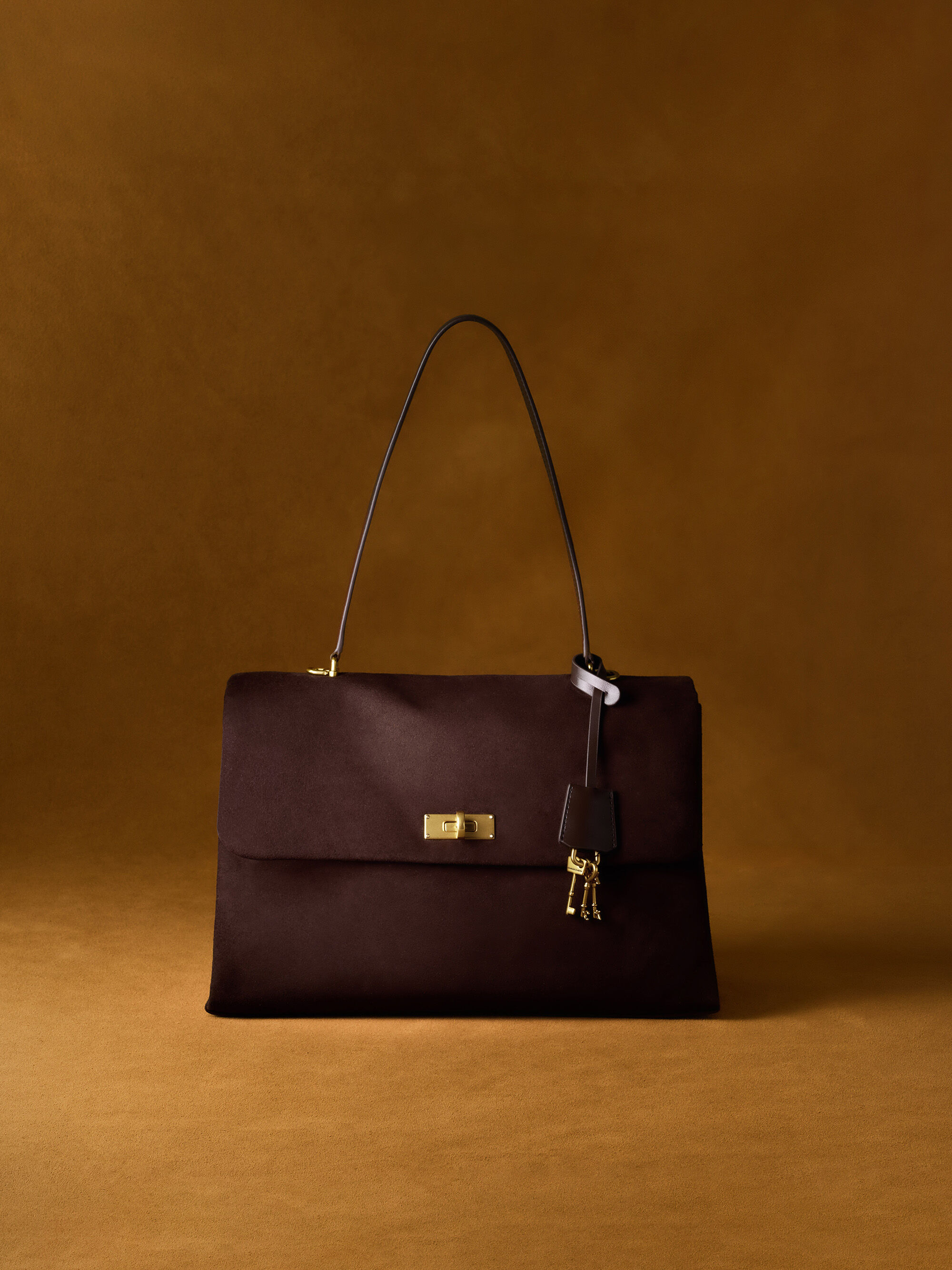 Kerry ケリー トップハンドルサッチェルバッグ - エスプレッソブラウン