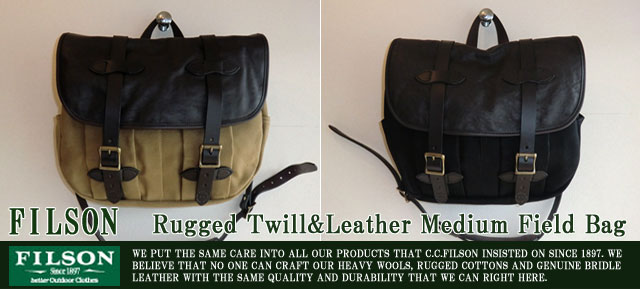 FILSONフィルソン/ラギッドツイル&レザーミディアムフィールドバッグ