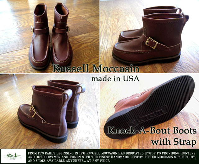 RussellMoccasinラッセルモカシン/ノックアバウトブーツwithストラップ