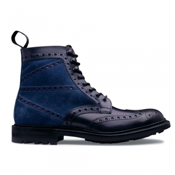Cheaney Lyall B Men's Navy Calf Leather/Navy Suede Ankle Boot