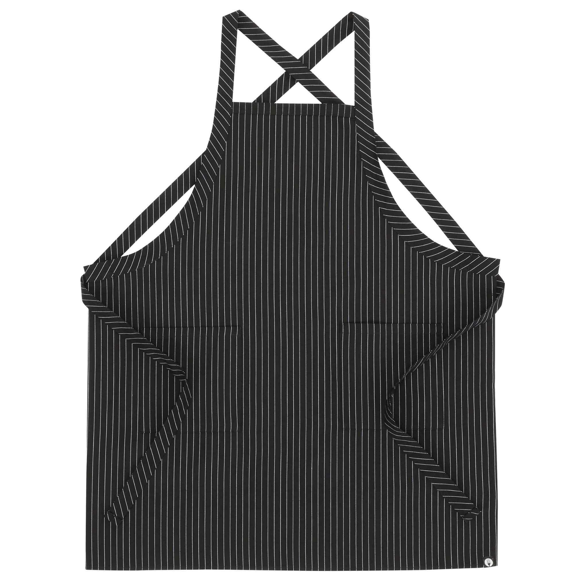 上品な「ピンストライプ」胸当てエプロンをお手頃価格で｜Chef Works