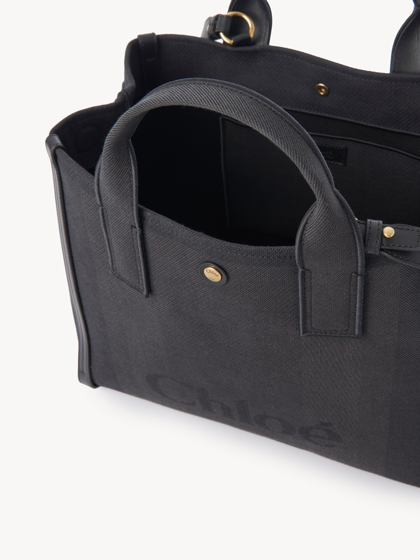 Chloé Carry tote bag in canvas Black - Chloé