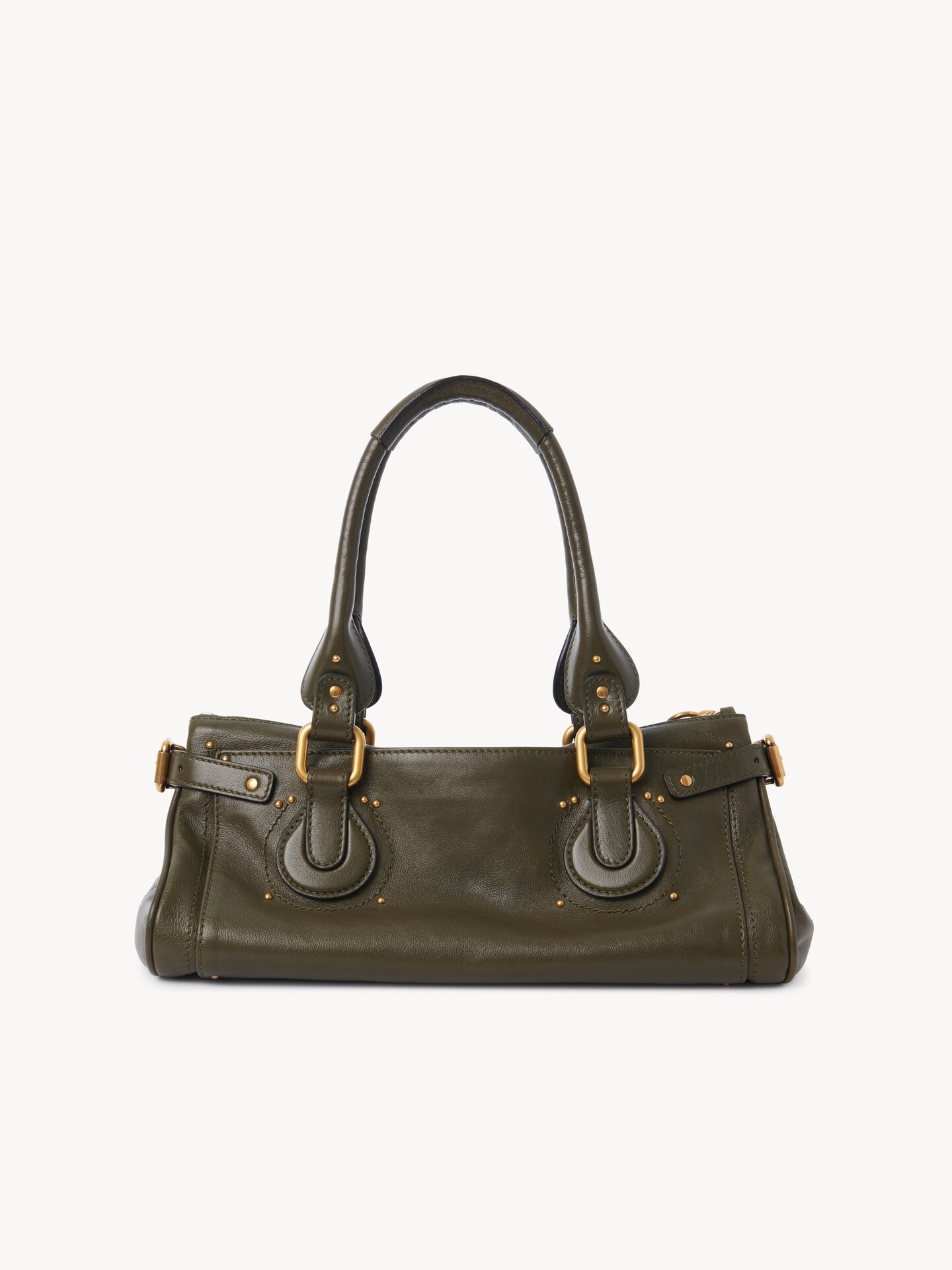 Paddington bag in grained leather Green - Chloé
