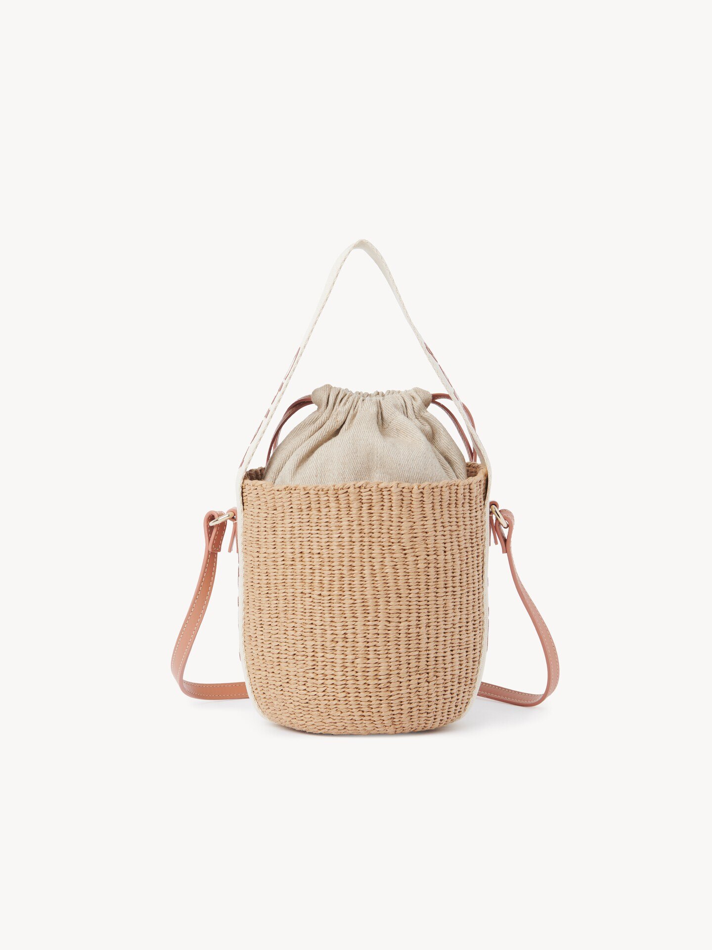Small Woody basket in natural fibers Orange - Chloé