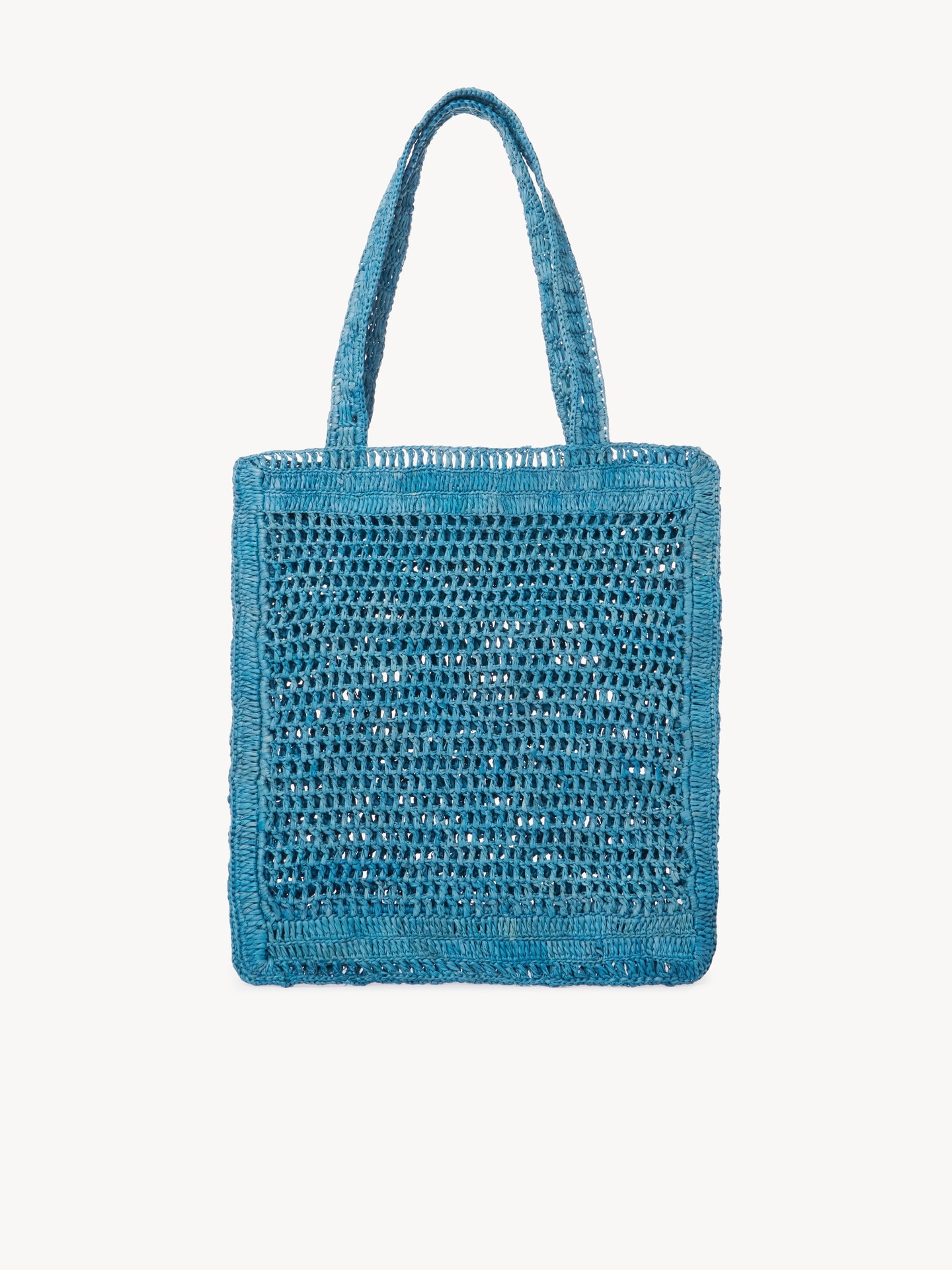 Summer Banana tote bag in raffia Blue - Chloé