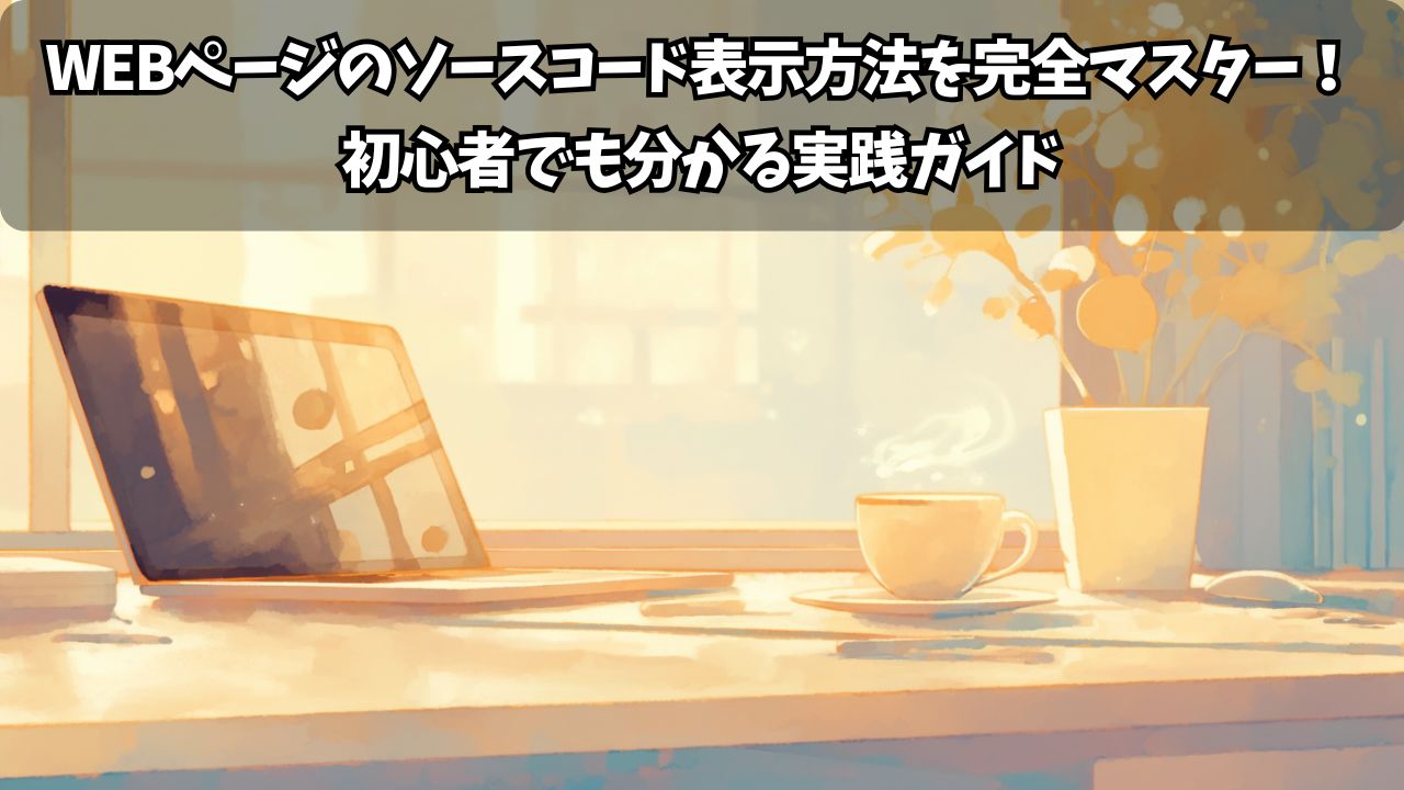 Webページのソースコード表示方法を完全マスター！初心者でも分かる