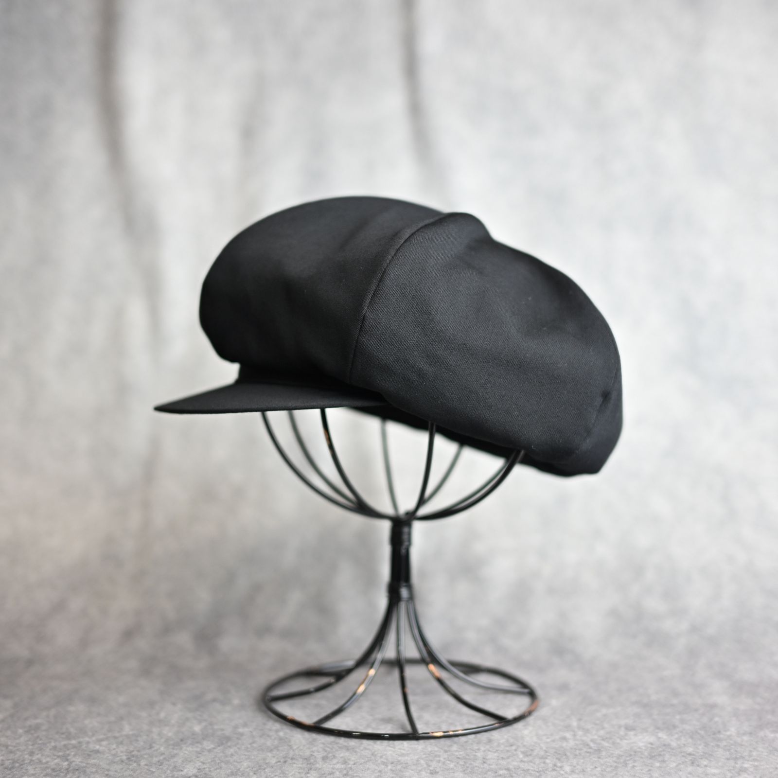 yohji yamamoto - WOOL GABARDINE CASQUETTE （BLACK） / キャスケット