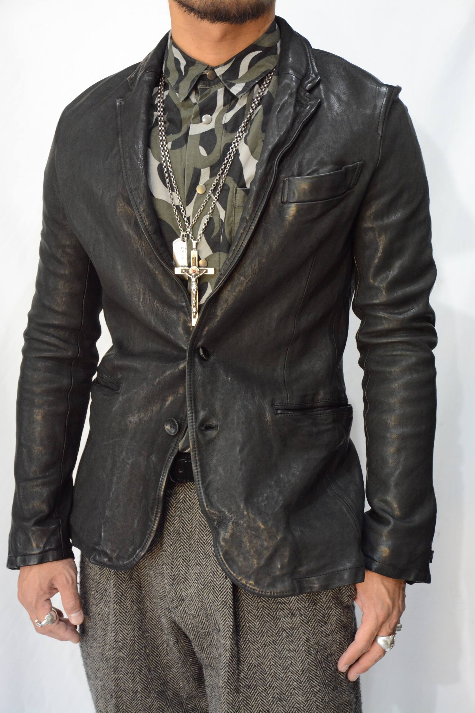 ISAMU KATAYAMA BACKLASH - ジャパンカーフレザー ジャケット | chord