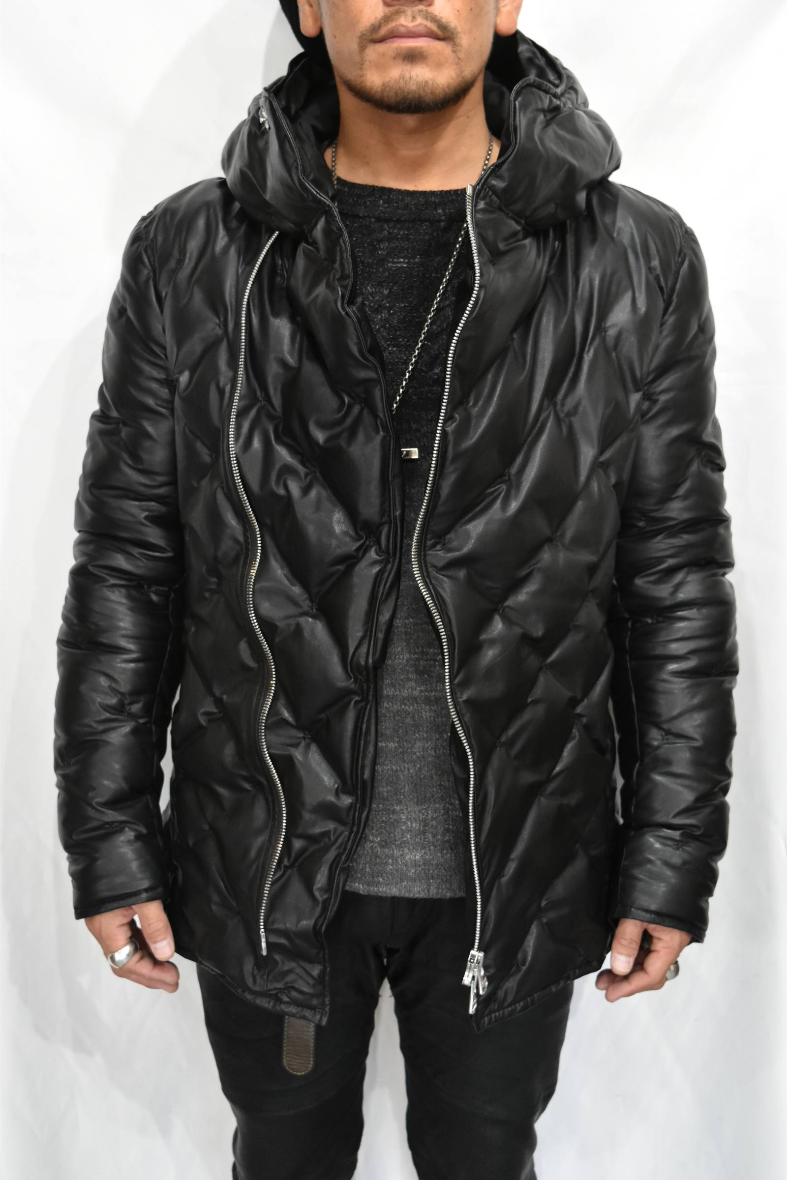 ISAMU KATAYAMA BACKLASH - カンガルーレザー ホワイトグース ダウン