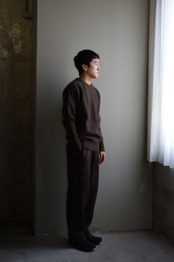 walenode (ウェルノード) Innocent YAK Shetland sweater [BROWN]