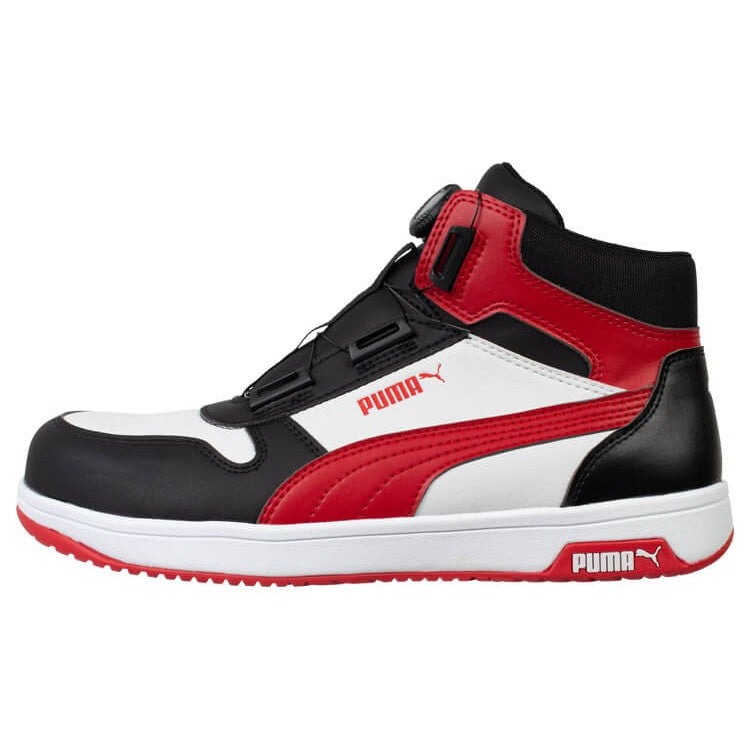 PUMA 安全靴 63.212.0 フロントコート ブラック＆ホワイト＆レッド
