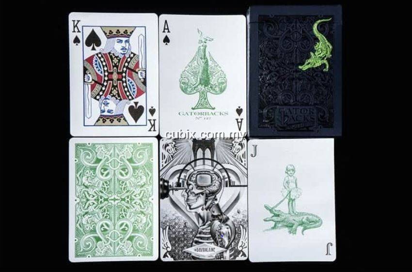 GATORBACKS METALLIC GREEN Playing Cards Bicycle Ellusionist Theory11